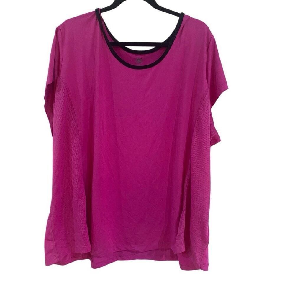 Full Beauty Sport short sleeve athletic shirt pink and black size 30